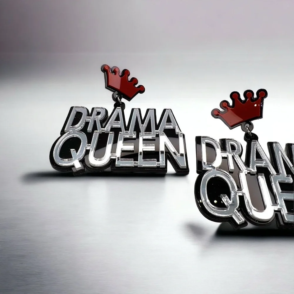 Brand New Drama Queen Earrings - Sassy & Fun! Statement Jewelry, Boss Babe